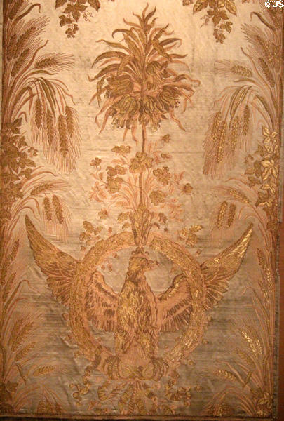 Eugène de Beauharnais royal palace in Milan woven silk hanging (1811-3) by Maison Chuard et Co. at Musées des Tissus. Lyon, France.