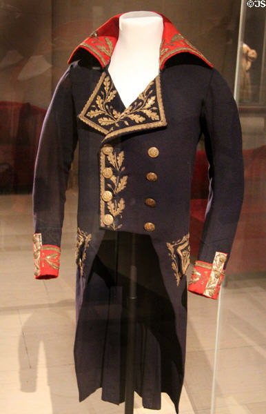 Uniform of a general of First French Republic (end 18thC) at Musées des Tissus. Lyon, France.