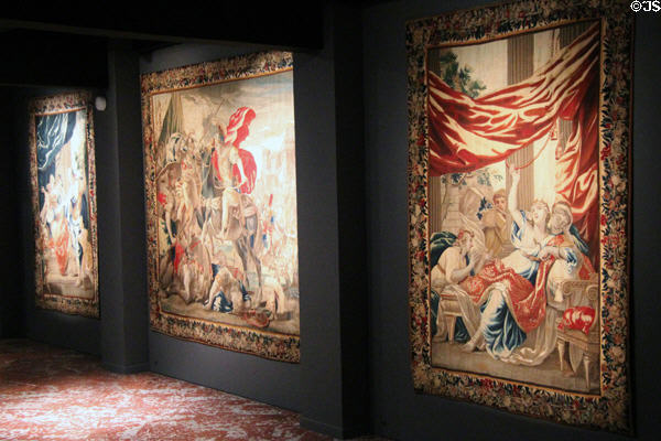 Gobelins tapestries (17thC) from Tournai, Belgium at Musées des Tissus. Lyon, France.