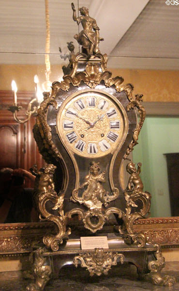 Regency-era mantle clock (18thC) by Etienne Lenoir of Paris at Musées des Arts Décoratifs. Lyon, France.