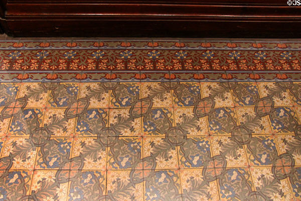 Tile floor at Lumière Museum. Lyon, France.