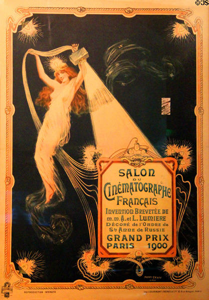 Poster for Salon du Cinématographe Français (c1902) at Lumière Museum. Lyon, France.
