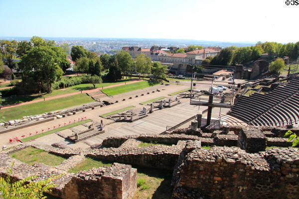 Gallo Roman Theatre of Lugdunum held 10,000 audience. Lyon, France.