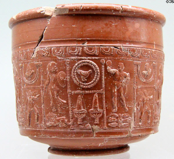 Ceramic table bowl (1stC) from Lyon at Gallo Roman Museum. Lyon, France.