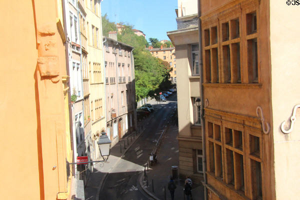 Streetscape in Vieux Lyon. Lyon, France.