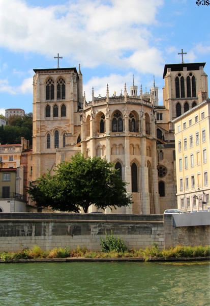 St John's Cathedral (12th-15thC) in Vieux Lyon. Lyon, France.
