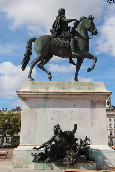 Louis XIV equestrian monument (1825) by François-Frédéric Lemot at Place Bellecoeur. Lyon, France.