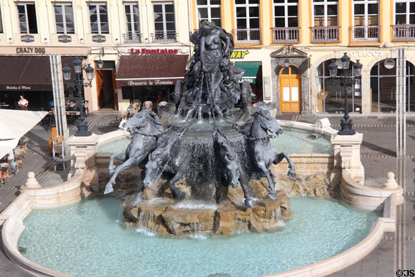 Bartholdi fountain (installed 1892) by Frédéric Auguste Bartholdi at Place des Terreaux. Lyon, France.