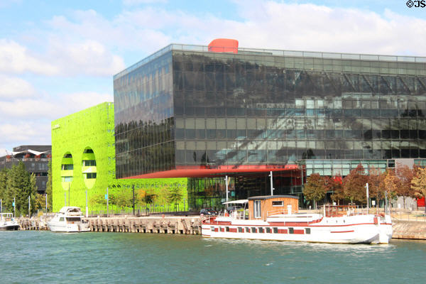 Euronews & GL Events buildings on Saône River. Lyon, France.