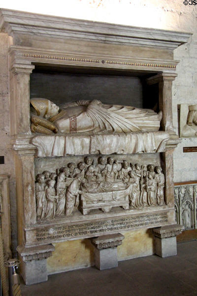 Tomb of Cardinal Philippe d'Alençon (after 1397) at Papal Palace. Avignon, France.