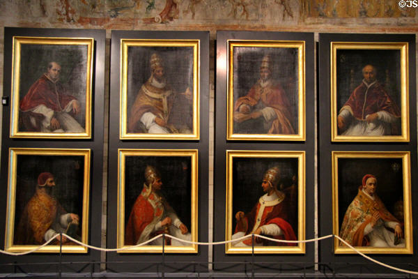 Portraits of Popes of Avignon at Papal Palace. Avignon, France.