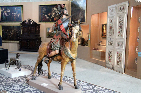 Art objects from Esprit Calvet Museum displayed in Papal Palace. Avignon, France.