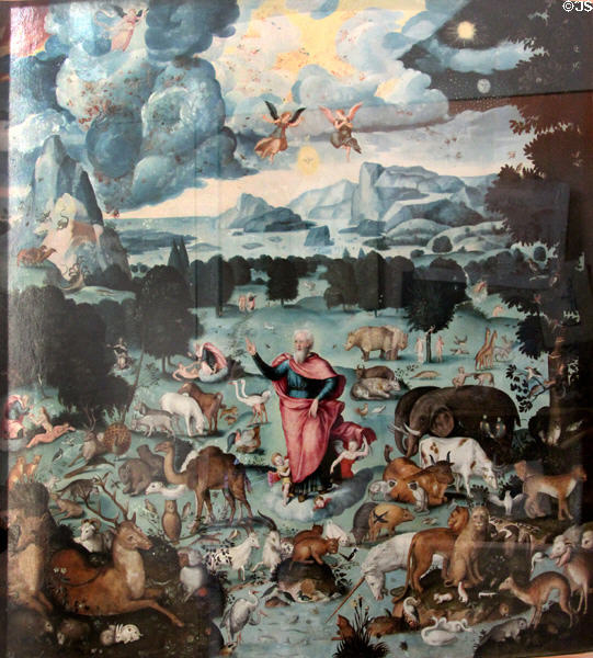 Heaven on Earth painting (16thC) after Hans Bocksberger at Papal Palace. Avignon, France.