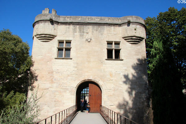Fortified gateway entrance to St Bénezet bridge. Avignon, France.