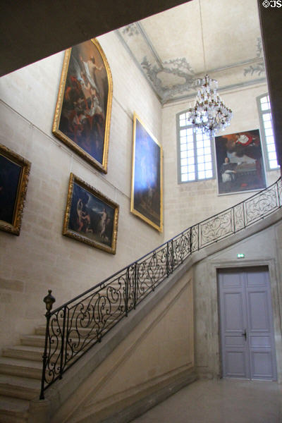 Stairway at Calvet Museum. Avignon, France.