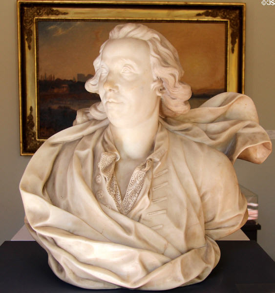 Museum founder Esprit-Claude-François Calvet (1728-1810) marble bust (1771) by Jean-Baptiste Péru at Calvet Museum. Avignon, France.