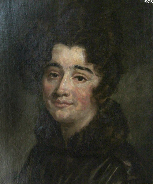 Portrait of a woman painting (1814) by Théodore Gericault at Calvet Museum. Avignon, France.