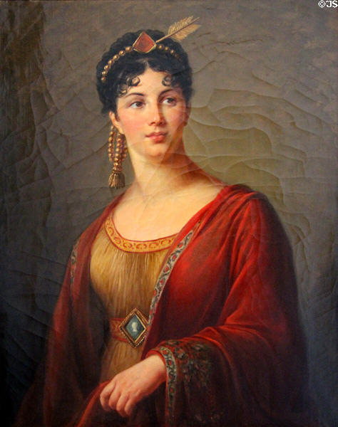 Portrait of singer Giuseppina Grassini? (c1820-5) by Élisabeth-Louise Vigée Le Brun at Calvet Museum. Avignon, France.