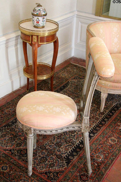 French chair to sit in either direction at Museum Angladon, Jacques Doucet Collection. Avignon, France.