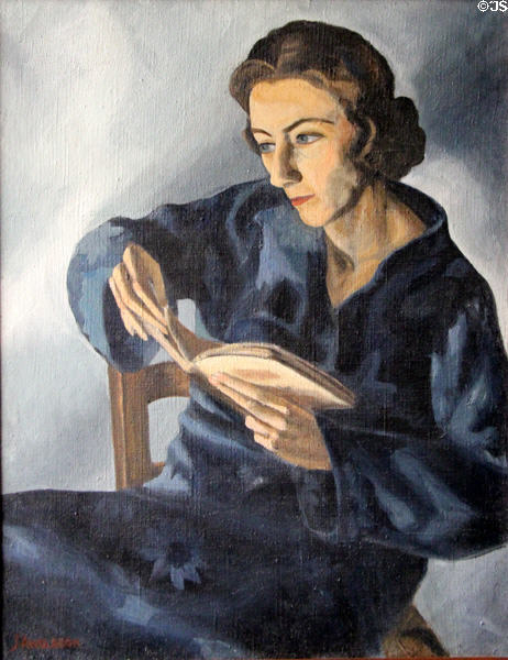 Portrait of painter Paulette Martin (Anglandon-Dubrujeaud) a founder of Museum Angladon, Jacques Doucet Collection. Avignon, France.