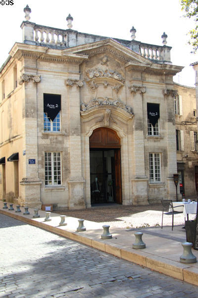 Former Comédie d'Avignon theater building (1732) on Place Crillon near Porte de l'Oulle. Avignon, France.