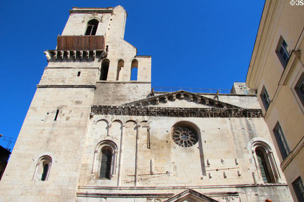 La Cathédrale Notre-Dame-et-Saint-Castor on Place aux Herbes. Nimes, France.