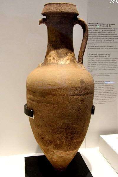 Grecian-Italic ceramic amphora (end 2nd C BCE) from tomb in Nimes at Musée de la Romanité. Nimes, France.