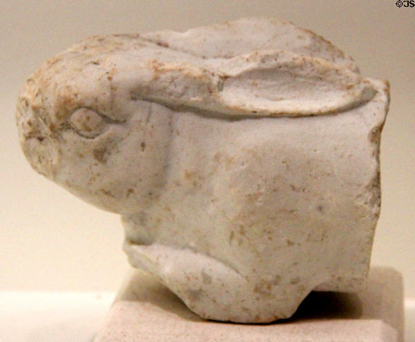 Roman marble rabbit sculpture (1st-2ndC) at Musée de la Romanité. Nimes, France.