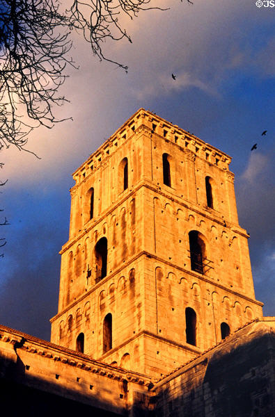 Romanesque tower of St Trophime. Arles, France.