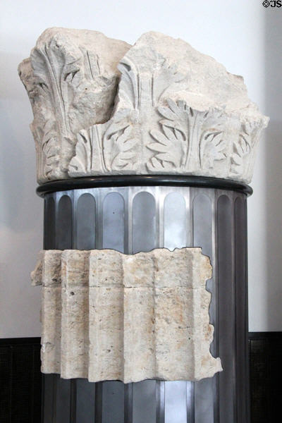 Marble capital & column (2nd half 1stC) at Arles Antiquities Museum. Arles, France.