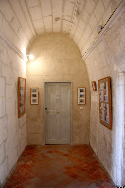 Hallway leading to asylum cells where Van Gogh was treated at Saint-Paul Asylum. Saint-Rémy-de-Provence, France.
