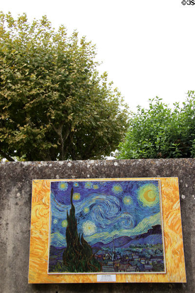 Replica of Van Gogh's starry night painting done while he was patient at Saint-Paul Asylum. Saint-Rémy-de-Provence, France.