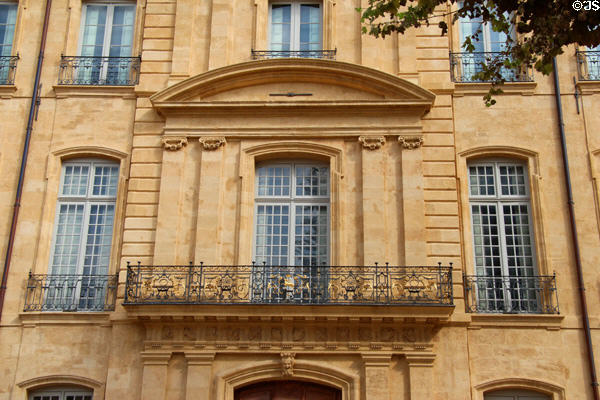 Facade of Hotel de Caumont (18thC) mansion which hosts art exhibitions (3 Rue Joseph Cabassol). Aix-en-Provence, France.