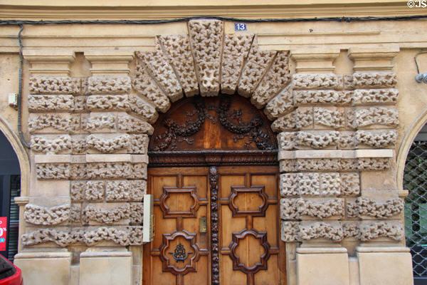 Rusticated doorway (13 rue Aude). Aix-en-Provence, France.