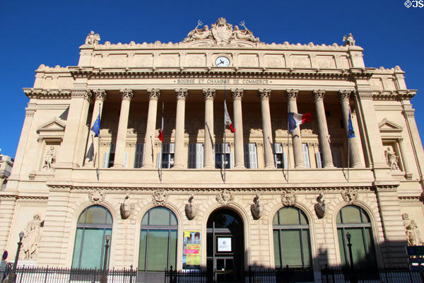 Palais de la Bourse (aka former stock exchange) (1852) (Canebière main St.). Marseille, France. Style: Beaux Arts. Architect: Pascal Coste.