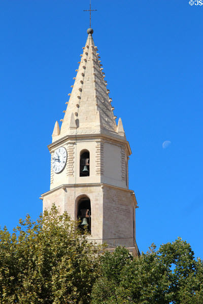 Octagonal bell tower of Eglise des Accoules. Marseille, France.