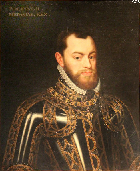 Portrait of Philippe II, King of Spain at Museum of European and Mediterranean Civilisations. Marseille, France.