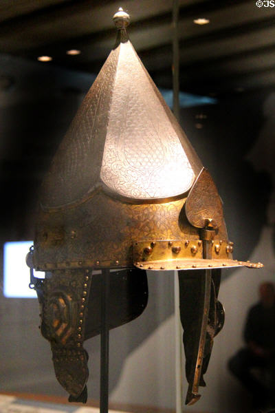 Ottoman helmet (16thC) at Museum of European and Mediterranean Civilisations. Marseille, France.