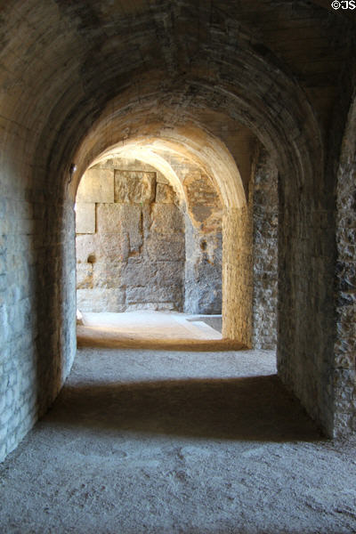 Passageway leading to seats of Roman Theatre of Orange. Orange, France.