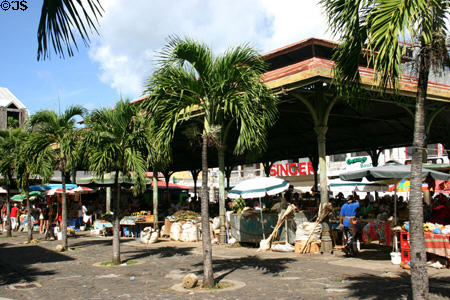Cast iron structure of St Antoine Central Market. Pointe-à-Pitre, Guadeloupe.