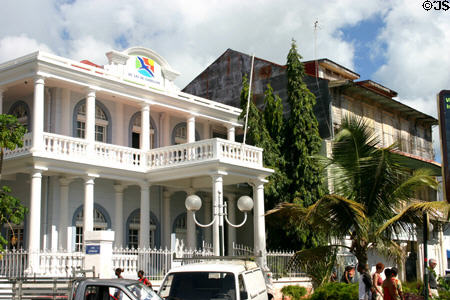 Restored building used by tourist office of Guadeloupe. Pointe-à-Pitre, Guadeloupe.