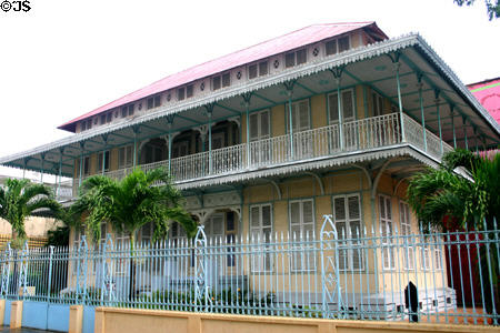 Restored colonial mansion serves as museum to Pointe-à-Pitre-born Nobel Literature prize winner St Jean Perse. Pointe-à-Pitre, Guadeloupe.