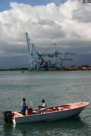 Activity in Pointe-à-Pitre harbor. Pointe-à-Pitre, Guadeloupe.
