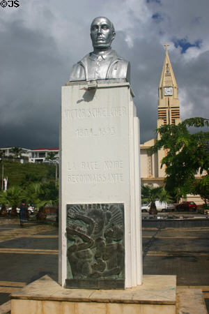 Statue of Victor Schoelcher (July 21, 1804-December 26, 1893) who fought against slavery. Sainte-Anne, Guadeloupe.