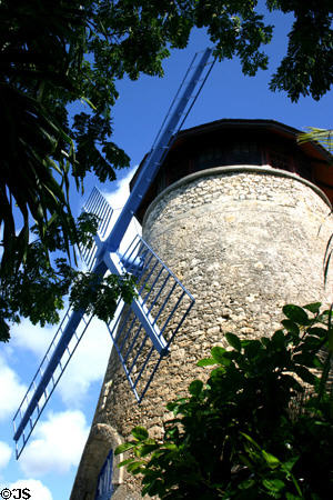 Windmill once used for sugar processing. Guadeloupe.