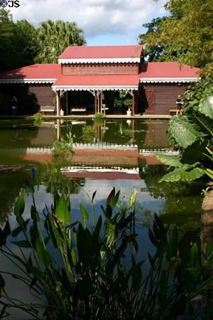 Deshaies Botanic Gardens one of top attractions on Guadeloupe. Deshaies, Guadeloupe.
