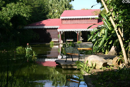 Pond at Deshaies Botanic Gardens. Deshaies, Guadeloupe.