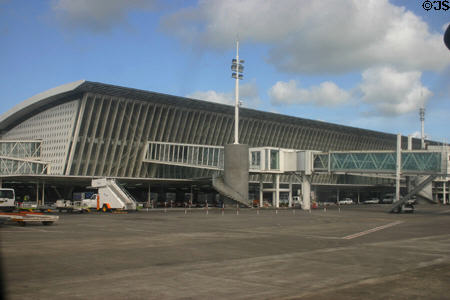Modern Pointe-à-Pitre air terminal building. Guadeloupe.
