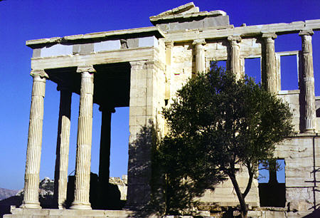 Erechtheion on the Acropolis in Athens. Greece.