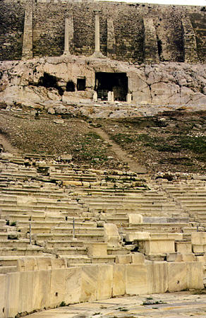 Theatre of Dionysos on the slopes of the Acropolis, Athens. Greece.